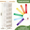 Fivebop 2 Pack 6-Shelf Weekly Clothes Organizer for Kids, Hanging