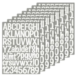 1.5 Inch Letters Stickers 552 Pieces Capital Alphabet Sticker for Scrapbooking Mailbox Inventory Planning Crafts and DIY - White