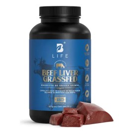 Hígado Vacuno De Res 180 Cápsulas 1400 Mg. B Life Sabor Sin sabor