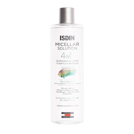 ISDIN Micellar Solution 4 en 1 Agua Micelar: Limpia, Desmaquilla, Hidrata y Tonifica, 400ml