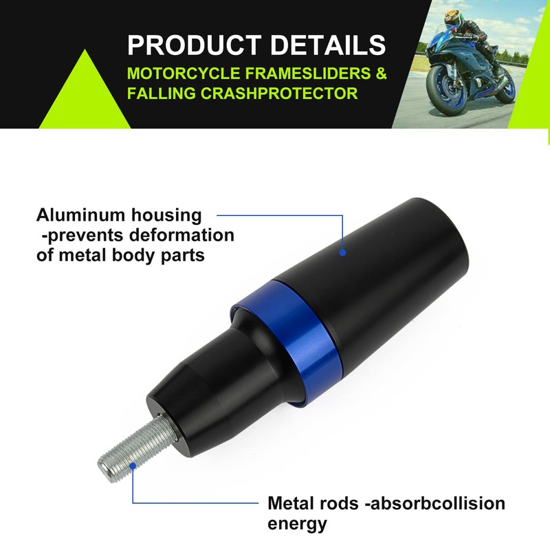 R7 Frame Sliders Falling Protection - PSLER Motorcycle Cnc Aluminium