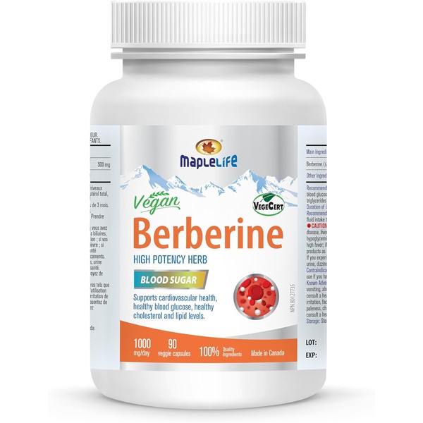 MapleLife Nutrition® - Berberine 500 mg - High Potency Herb
