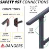 CHR Fence & Rail Hand Rails for Outdoor Steps, 4