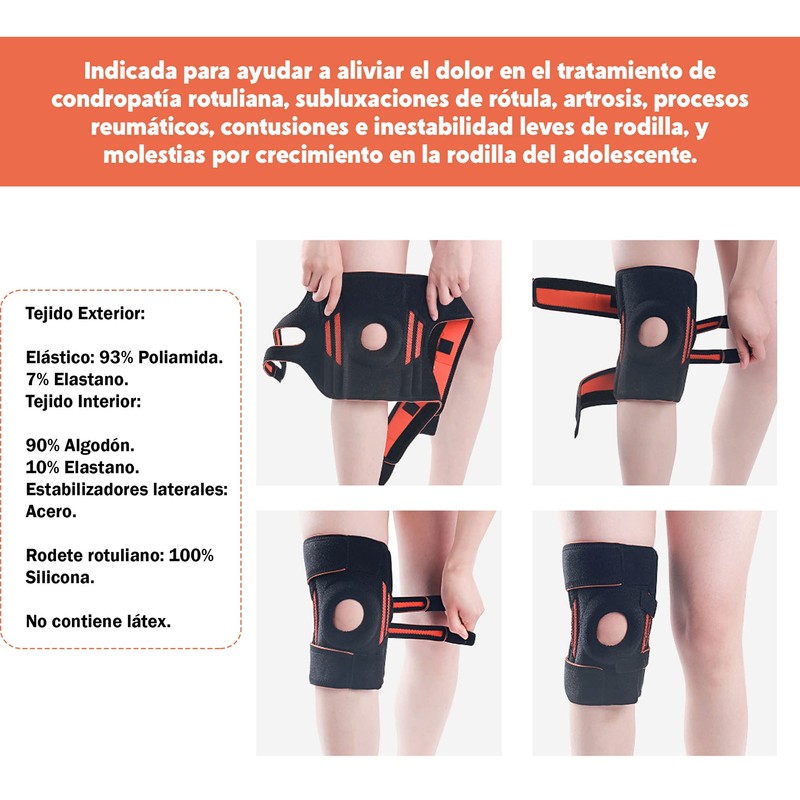 Zen Zen Rodillera Ortopedica deportiva de compresion autoajustable de Neopreno