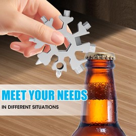 Gifts for Men, 18 in 1 Snowflake Multitool Small Items for Advent Calendar, Birthday Gift for Men, Christmas Gifts for Men, Father's Day Gift