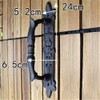 Antique Metal Door Handle Heavy Duty Retro Hammered Black Solid