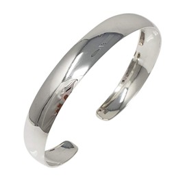 Treasure Bay Stunning Women's Mens Plain Sterling Silver Bangle Bracelet - ideal jewellery gift for her him