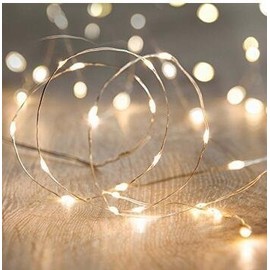 LED String Lights, ANJAYLIA 16.5Ft/5M 50leds Battery Operated Fairy Lights for Garden Home Party Wedding Festival Decorations(Warm White)