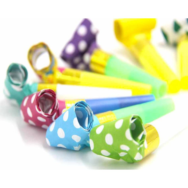 YFFSFDC Blowback Whistles 20-Piece Set Colorful Cheering Whistles Party Event