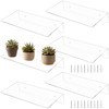 NINGWAAN 6 Pack Acrylic Floating Shelves, 12 x 6 inch