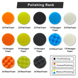Car Foam Polishing Buffing Kit, Polishing Buffing Pads, Wool Pads,Polishing & Buffing Wheels, for Headlights & Body Foam Wax & Buffer Kits (27)