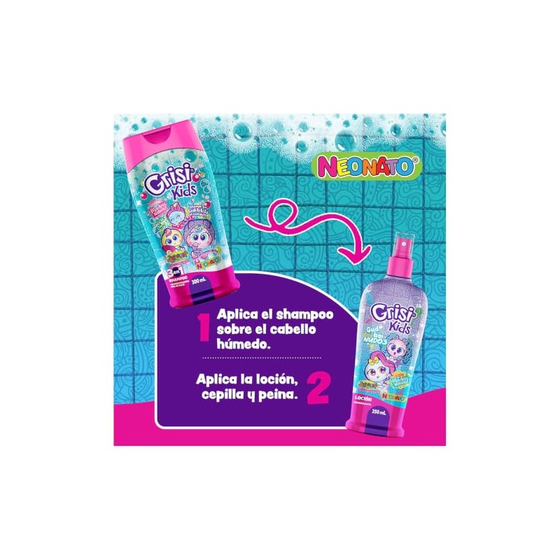 Grisi Kids - Shampoo 3 en 1 Neonatos, Hipoalergénico, 300
