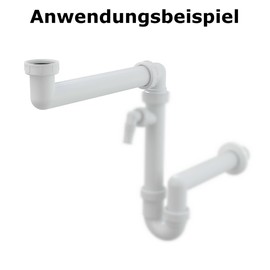AlcaPlast P109 Space-saving drain bend for sink, connection extension of the siphon