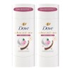 Dove Advanced Care Antiperspirant Caring Coconut, 2 Count Deodorant Stick for Women, for 48 Hour Protection And Soft And Comfortable Underarms, 2.6 oz