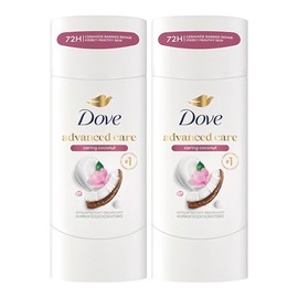 Dove Advanced Care Antiperspirant Caring Coconut, 2 Count Deodorant Stick for Women, for 48 Hour Protection And Soft And Comfortable Underarms, 2.6 oz