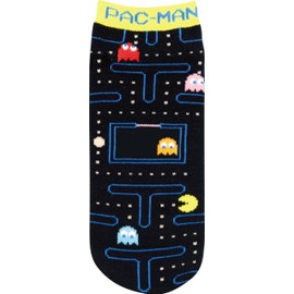 Jays Planning JGS0934 Pacman Socks, Black, Adults, Women's 8.7 - 9.4 inches (22 - 24 cm)