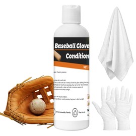 DINGSEN 300ml Baseball Glove Oil & Towel - Prolong Lifespan - Glove Oil to Break in Gloves Prevent Cracking/Odor