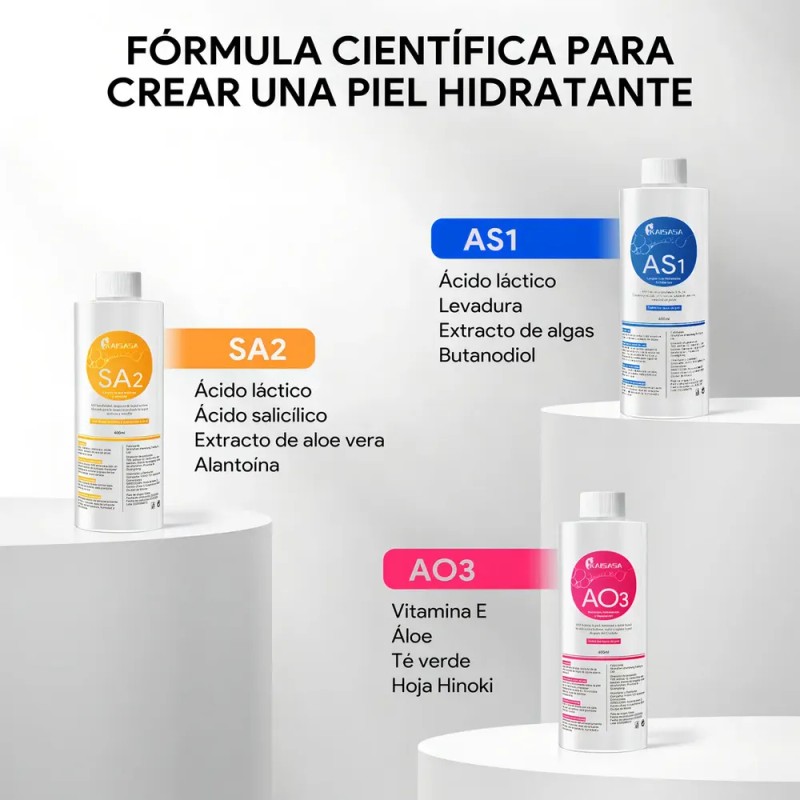 Kaisasa® Soluciones Y Kit Cuidado Facial As1 Sa2 Ao3 Hydradermabrasion