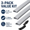 3-Pack 36 Inch Door Threshold Seal Replacement Insert, Gray Vinyl