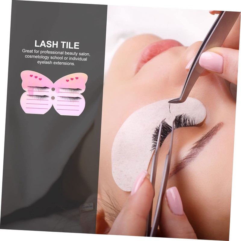 BIUDECO Elegant Butterfly Lash Tray Acrylic Eyelash Bench Lash Grafting