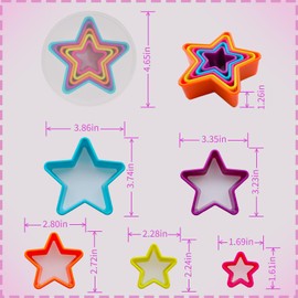 Cookie Cutter Set - 5 PCS Premium Star Shaped Cookie Cutters for Baking - Create Fun and Delicious Cookies