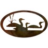 7055 Inc. Rustic Elements Loon Oval Metal Wall Art, Rust