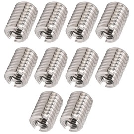 10 Pieces Threaded Insert Reducing Nut Female Thread M5 x 0.8mm Male Thread M8 x 1.25mm Length 12mm Stainless Steel Thread Reducer Nut Fixing Hardware for Furniture Projects
