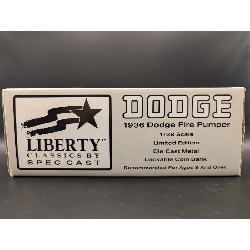 Liberty Classics Diecast 1936 Dodge Fire Pumper Engine #4 Bank