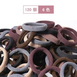 Wonninek【120個セット】ポニーテール ヘアゴム カラフル 太め 太い髪用ヘアバンド 女性用ヘアゴム 結び目なし リングゴム 洗える 輪ゴム おしゃれ カラフル ヘアアクセサリー レディース 髪留めポニーテールホルダー女性 外径4.5cm