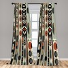 Ambesonne Bohemian Window Curtains Pack of 2, Mid Century Modern