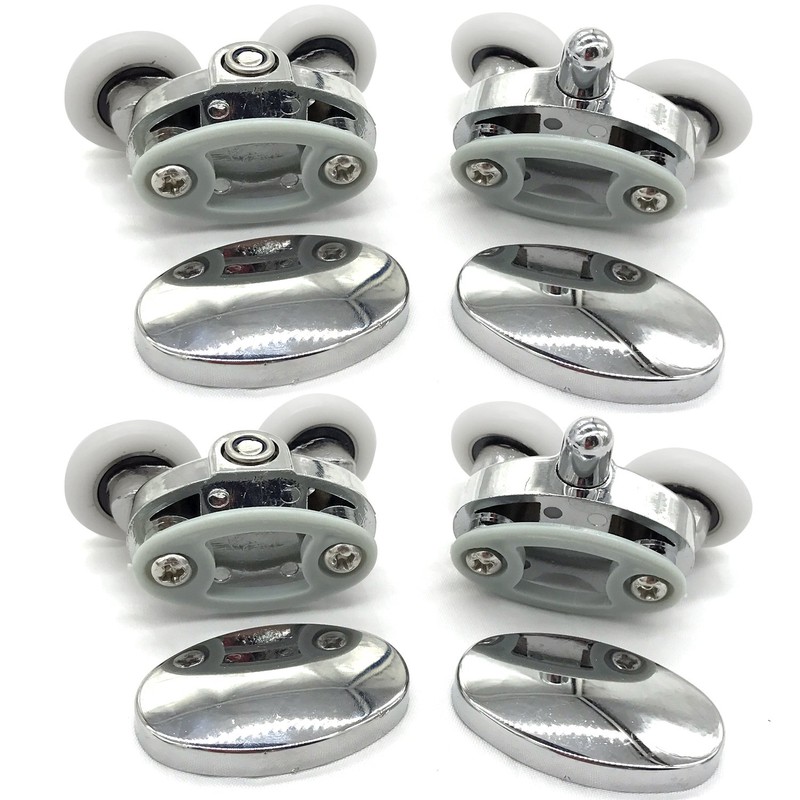 Set of 4 New Oval Butterfly Twin Wheel 23mm Shower