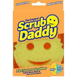 Scrub Daddy Original Scratch Free FlexTexture Scrubbing Sponge, Yellow