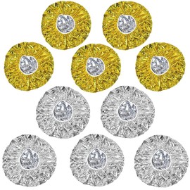 10 PCS Aluminum Foil Cap Disposable Hair Colouring Caps Salon Caps Heat Shower Cap for Deep Conditioning Salon Spa