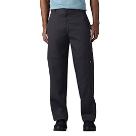 Dickies mens Dickies Men's Loose Fit Double Knee Twill work utility pants, Black, 38W x 34L US
