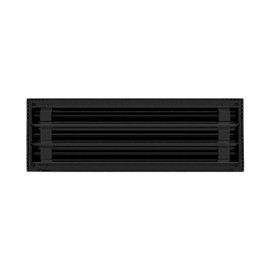 BUILDMART - 18x6 Modern AC Vent Cover - Decorative Black Air Vent - Standard Linear Slot Diffuser - Register Grille for Ceiling, Walls & Floors - Texas Buildmart