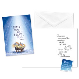 Baby Jesus Christmas Christmas Card with Bonus Magnets - Set of 12