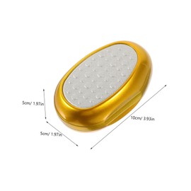 Minkissy 1pc Nano Glass Foot Exfoliating Scrub Tool for Dead Skin and Callus Removal Portable Pedicure Pumice Stone for Home Use Gold
