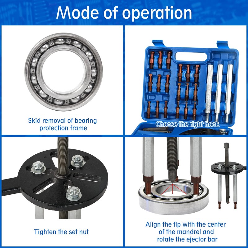 HQSSWUCH 21 in1 Bearing Puller, Bearing Puller Set, Inner Hole