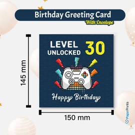 Papa Prints 30th Birthday Card 30th Birthday Cards for Men (145 x 150 mm) Happy Birthday Card with Envelope Birthday Cards for Men
