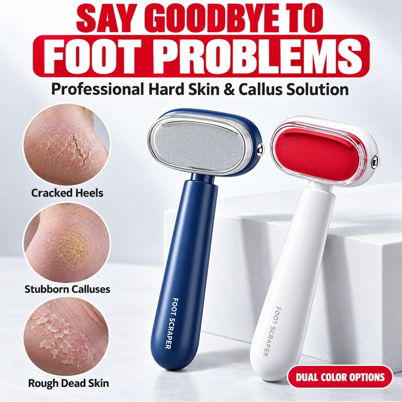 Pack of 2 Callus Remover for the Feet, Double-Sided Callus