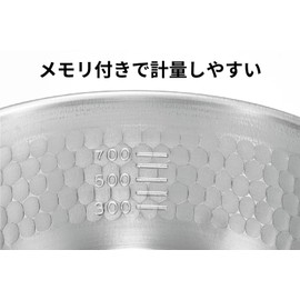 Yokoyama OGS-300 Snow Flat Pot, Stainless Steel Copper (Rust Resistant), Graduated Marked, Sakuragin, IH & Gas, 6.3 inches (16 cm), Silver