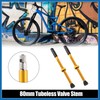 A ABSOPRO 2pcs Aluminum Alloy 80mm Bike Tubeless Valve Stems