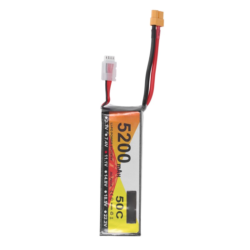 RC Lipo Battery 11.1V 50C Discharge Rate 3S 5200mAh Remote