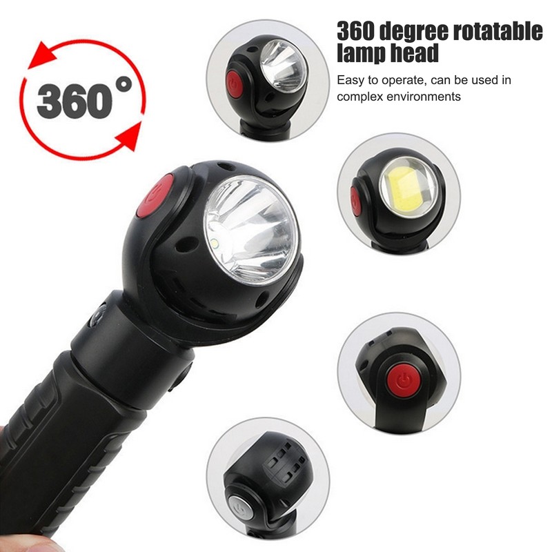 Magnetic Work Light Emergency LED Rotation Rechargeable Lamp Industrial Supplies