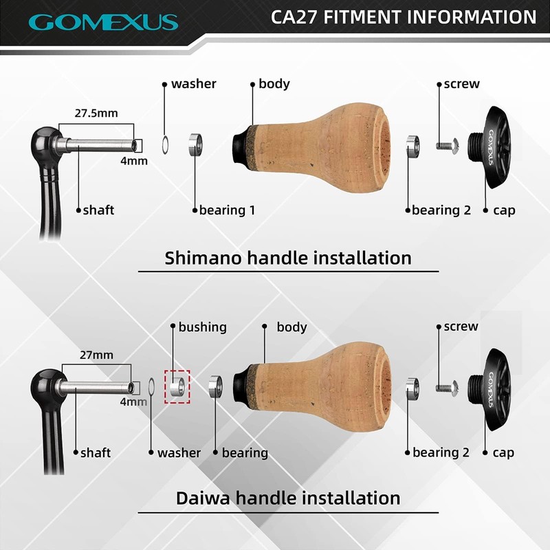 Gomexus Power Knob Compatible with Shimano Daiwa Spinning Reel Handle