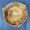 Large 29cm Hand-Carved Mango Wood Bowl – Natural Grain, Decorative