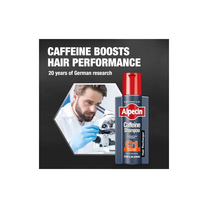 Alpecin C1 Caffeine Shampoo for Men, 16.68 Fluid Ounce (375ml)
