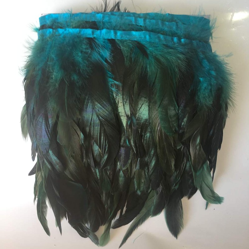 Sowder Federborte mit Fransen, 12,7–17,8 cm breit, ca. 4,5 Meter türkis