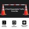 AIWFL 2 Pack Retractable Traffic Cone Bar from 3.8ft to