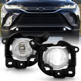 KEEKPO - For 2021 2022 2023 2024 Toyota Venza LED Bumper Fog Lights Driving Lamps w/Switch Pair Replacement Left+Right